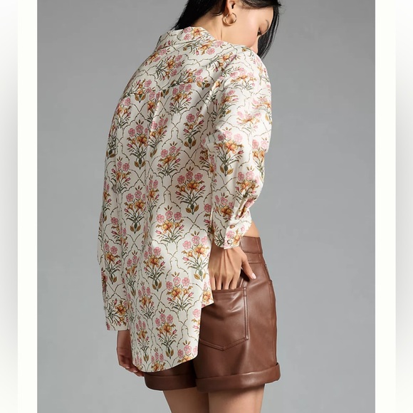 New Favorite Daughter Willow Shacket relaxed fit button down spring floral sz M - Picture 5 of 15